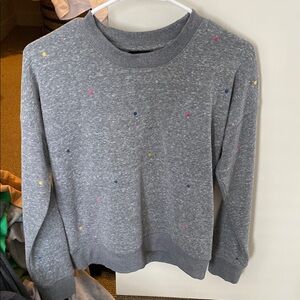 Current Air Gray and Pink Crewneck Sweater
